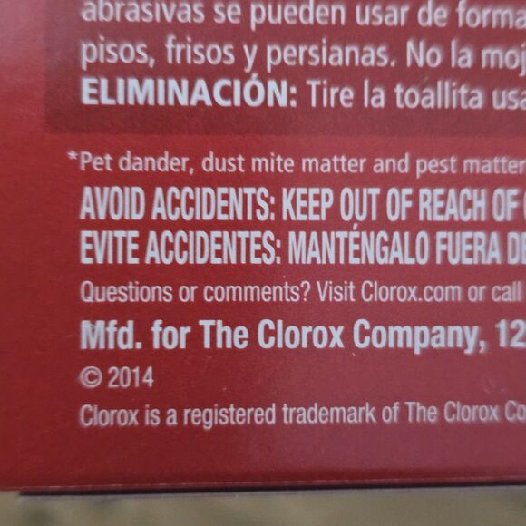 Clorox Triple Action Dust Wipes 20 Count Singles Discontinued 2014 New In Box - Picture 3 of 6